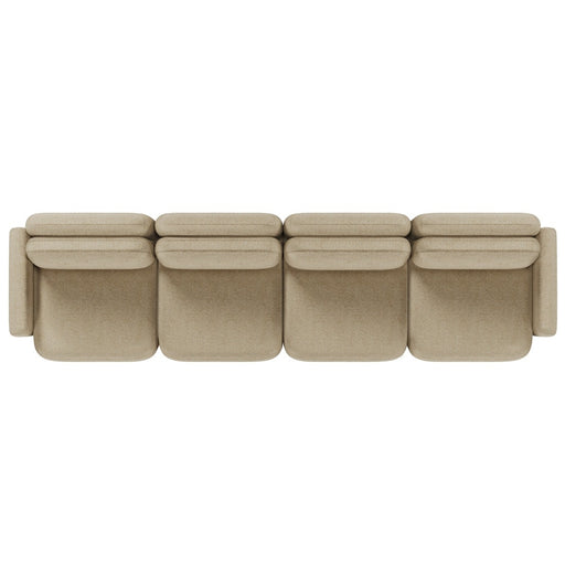 Juno Mello 4-Seater Sofa with Arms - Amber Weave / Oat Milk