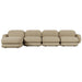 Juno Mello 4-Seater Reversible Chaise Sofa with Arms - Amber Weave / Oat Milk