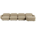 Juno Mello 4-Seater Reversible Chaise Sofa with Arms - Amber Weave / Oat Milk