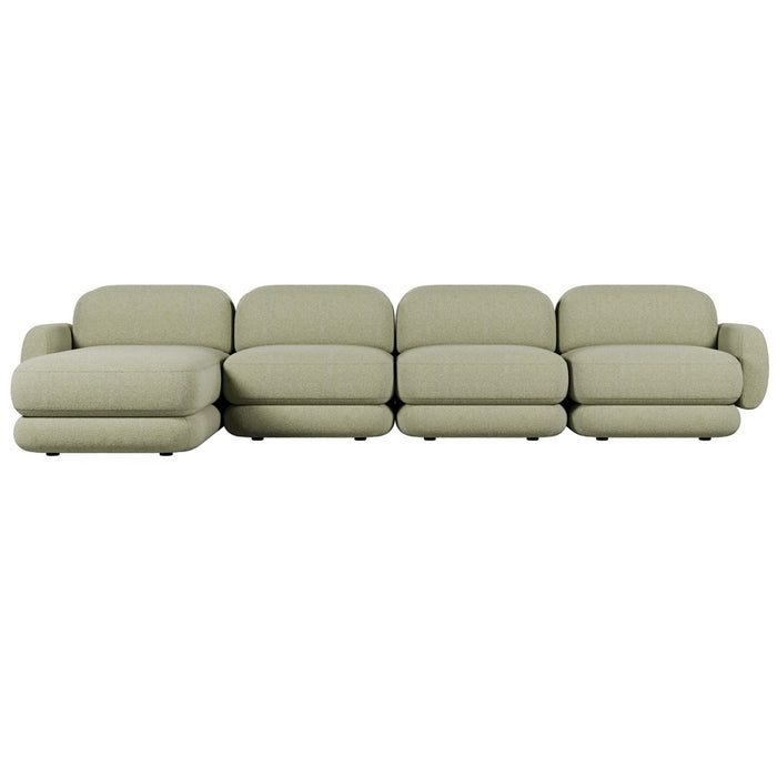 Juno Mello 4-Seater Reversible Chaise Sofa with Arms - Noyack Thyme / Clover