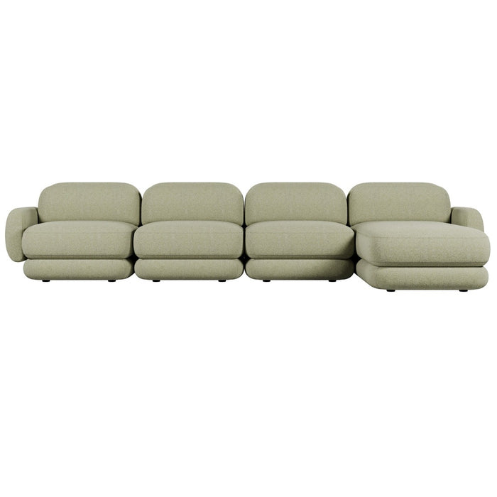 Juno Mello 4-Seater Reversible Chaise Sofa with Arms - Noyack Thyme / Clover