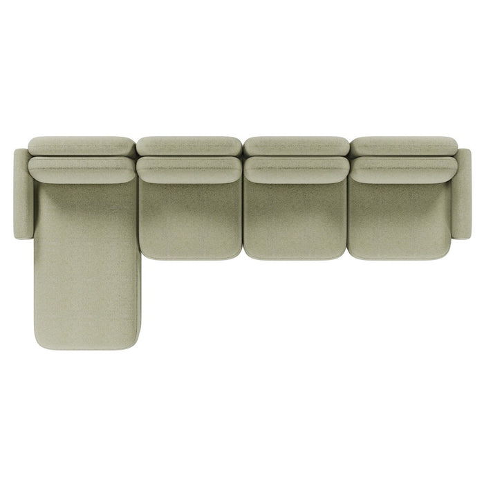 Juno Mello 4-Seater Reversible Chaise Sofa with Arms - Noyack Thyme / Clover