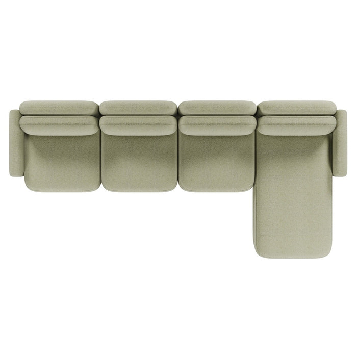 Juno Mello 4-Seater Reversible Chaise Sofa with Arms - Noyack Thyme / Clover