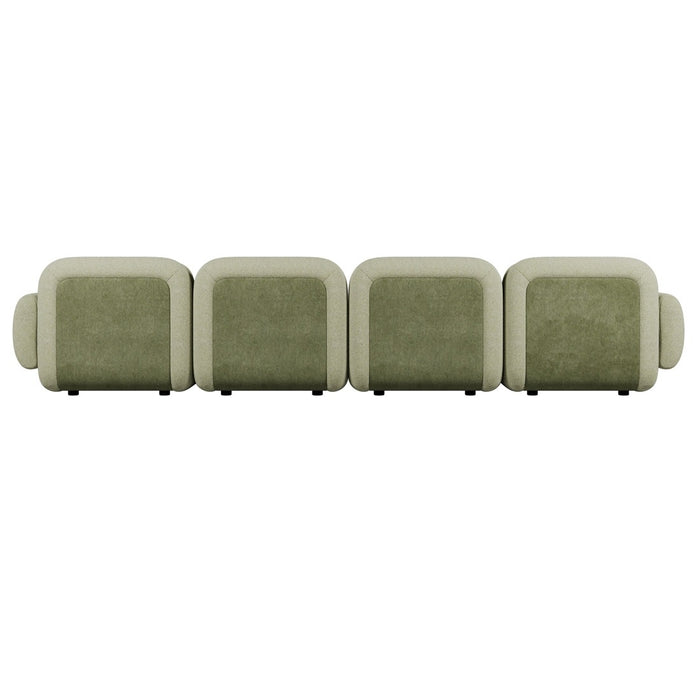 Juno Mello 4-Seater Reversible Chaise Sofa with Arms - Noyack Thyme / Clover