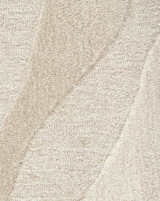 Shoreline Floor Rug in Sand, close-up of the wool pile and texture