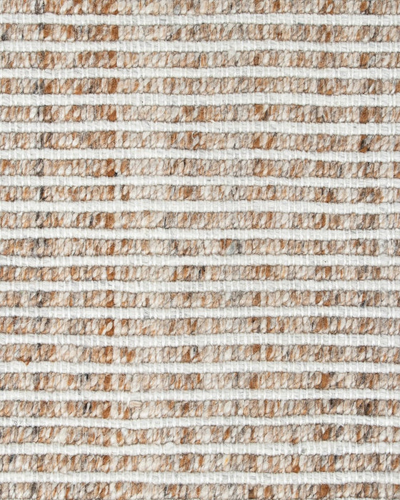 Rhodes Floor Rug in Teak, close-up of the recycled PET pile and texture
