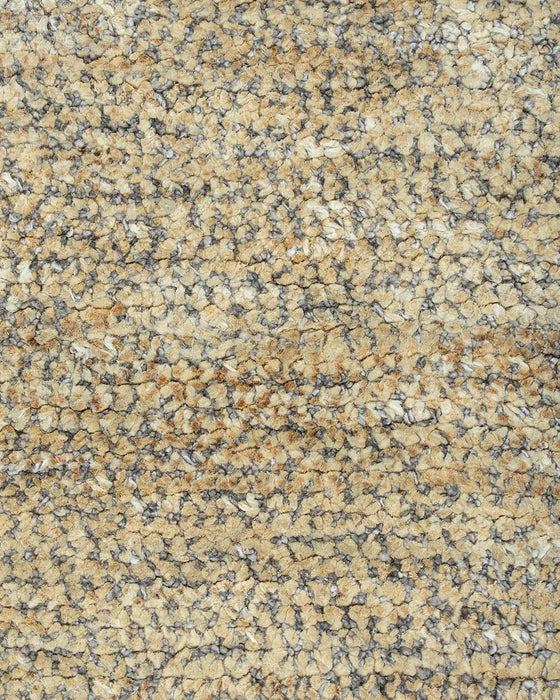 Fairbanks Floor Rug in Limestone, close-up of the viscose and jute pile and texture