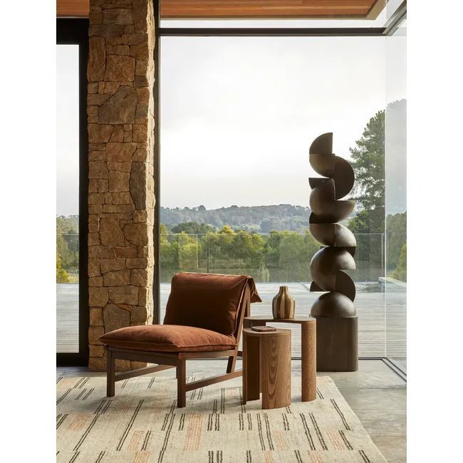 Theron Curve Floor Sculpture - Ebony