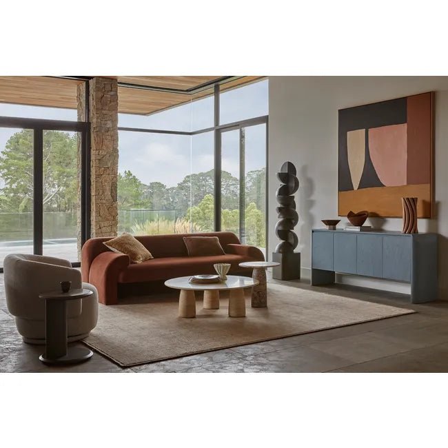 Theron Curve Floor Sculpture - Ebony