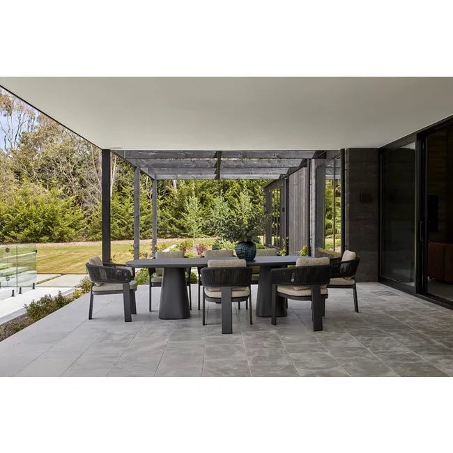 Valencia Dining Table - Charcoal Stone