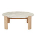 Willa Marble Coffee Table - Grey Marble - Light Oak