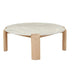 Willa Marble Coffee Table - Grey Marble - Light Oak