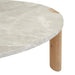 Willa Marble Coffee Table - Grey Marble - Light Oak