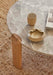 Willa Marble Coffee Table - Natural Travertine - Light Oak