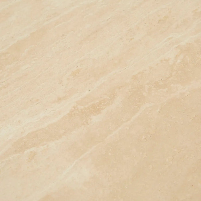 Willa Marble Coffee Table - Natural Travertine - Light Oak
