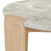 Willa Marble Side Table - Grey Marble - Light Oak