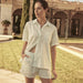 ANITA WHITE MINT STRIPE PJ