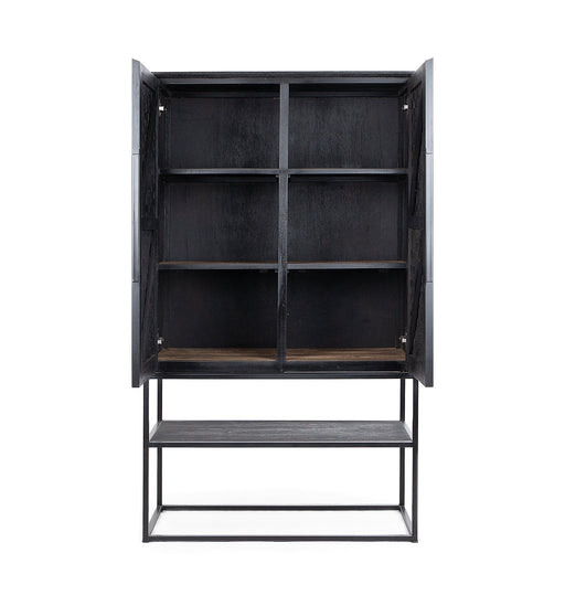 dBodhi Karma Charcoal Cabinet 2 Doors 1 Open Rack