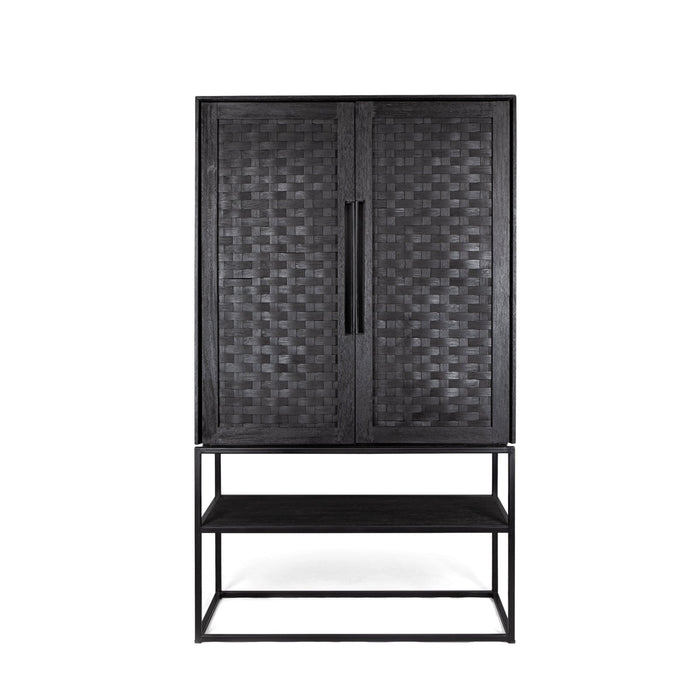 dBodhi Karma Charcoal Cabinet 2 Doors 1 Open Rack
