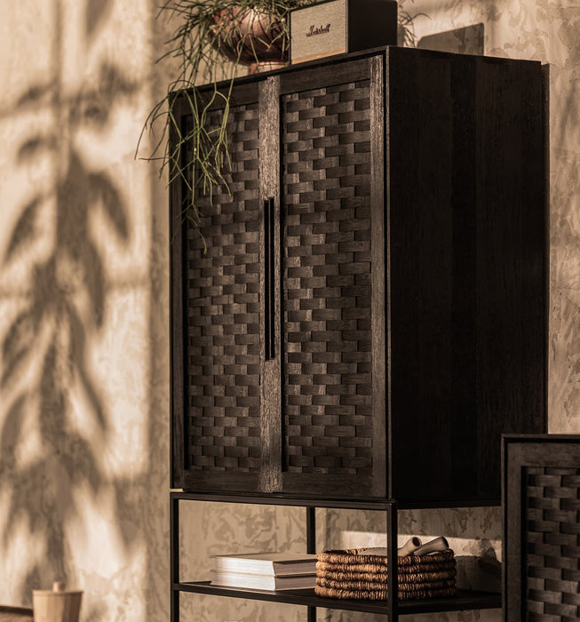 dBodhi Karma Charcoal Cabinet 2 Doors 1 Open Rack