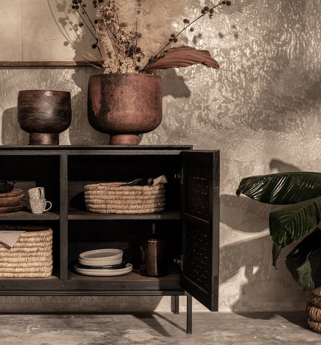 dBodhi Karma Charcoal Low Dresser 4 Doors
