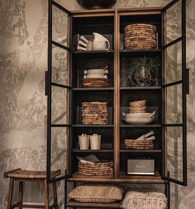 dBodhi Outline Cabinet 2 Glass Doors 1 Open Rack