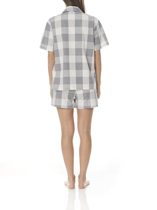 EMILY GREY CHECK SHORT PJ SET