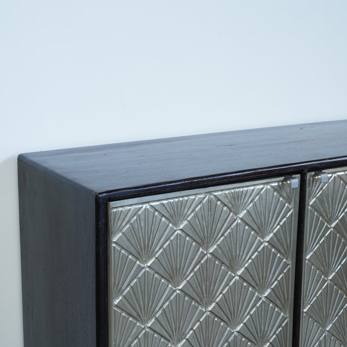 Felix Mango Wood & Gold Cabinet