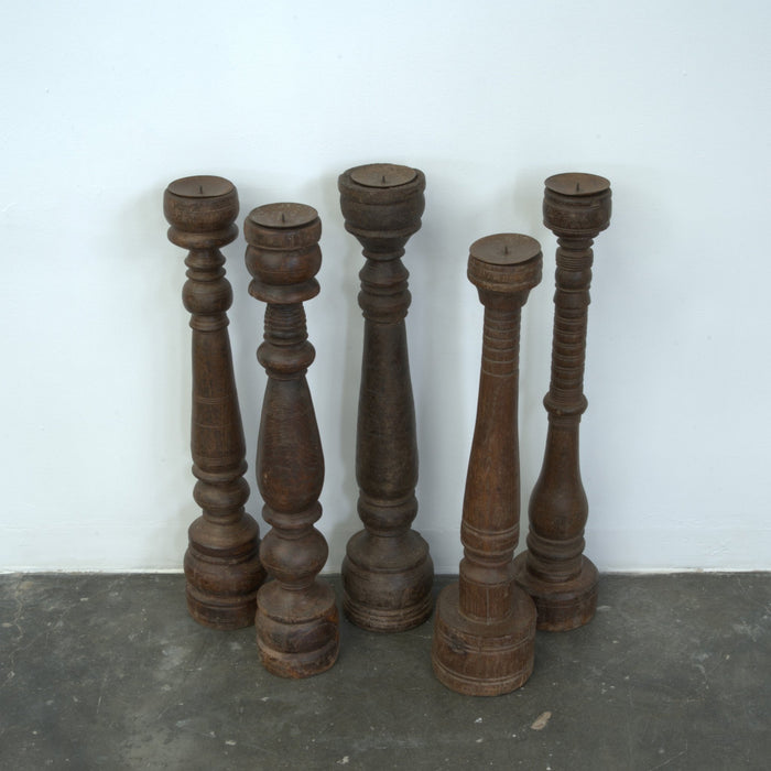Indian Wooden Candle Stand
