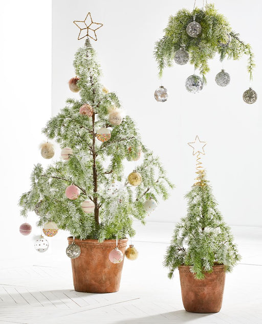 Jasper hanging bauble - sequin & feather
