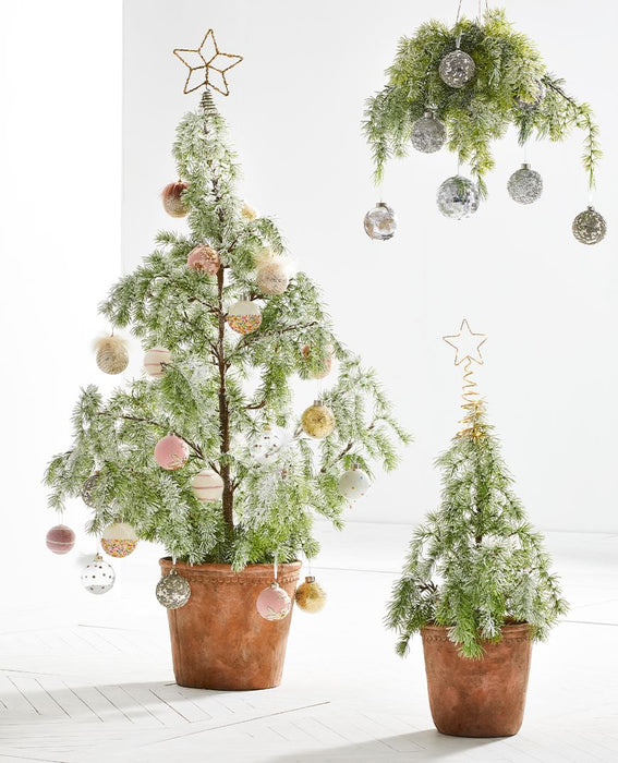 Jasper hanging bauble - sequin & feather