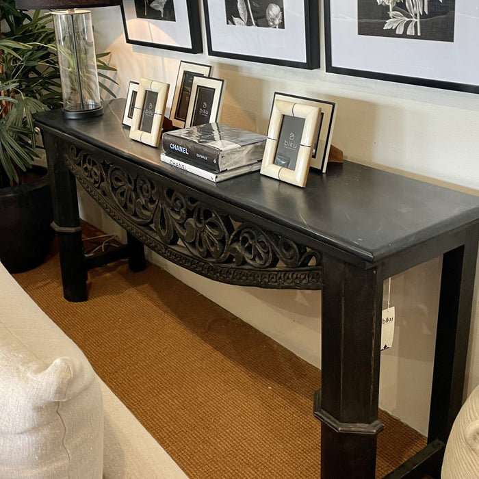 Prisha Marble and Timber Console