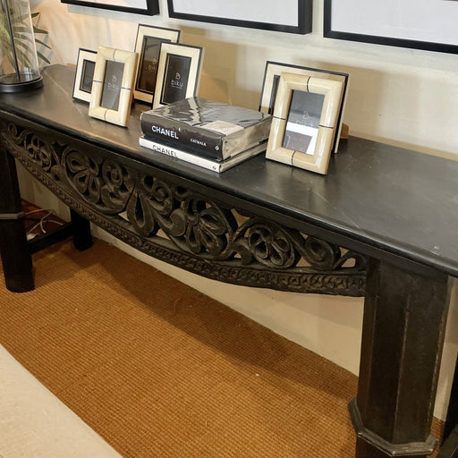Prisha Marble and Timber Console