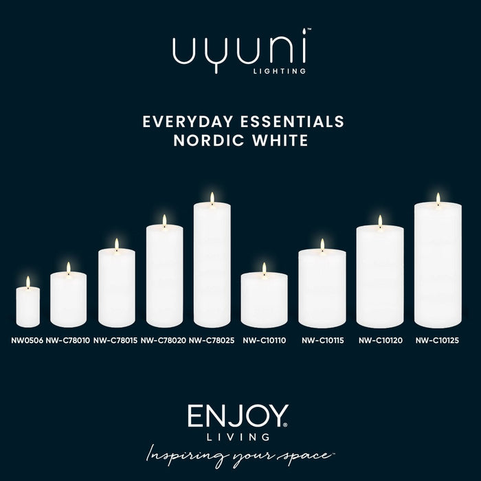 Uyuni Flameless Textured Pillar Candle