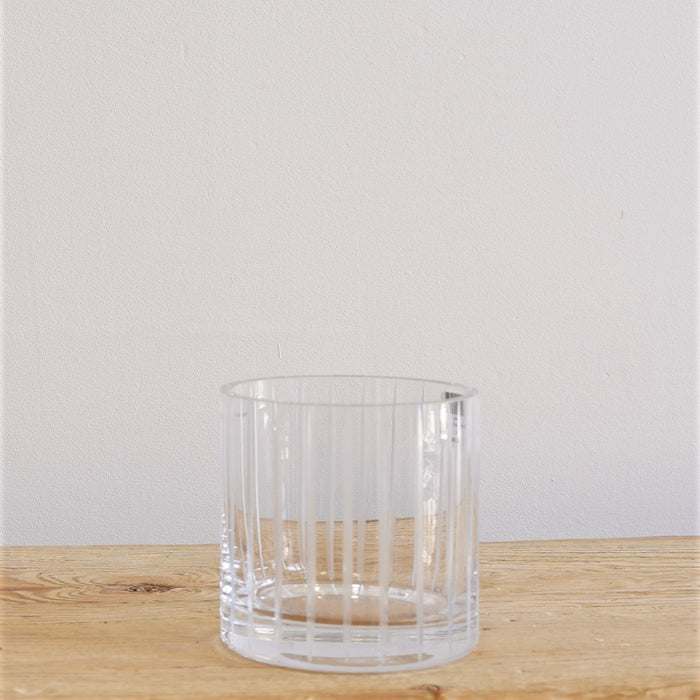 Vittoria Glass Candleholder Engraved