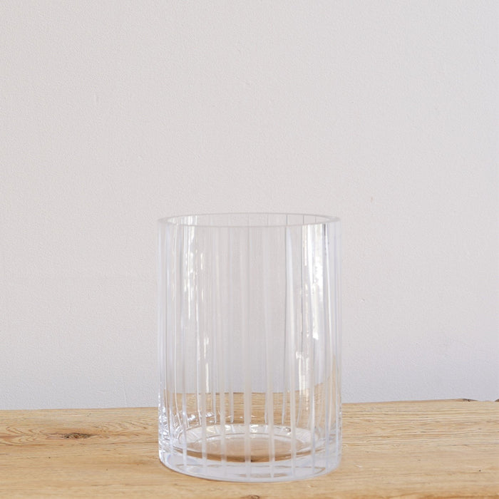 Vittoria Glass Candleholder Engraved