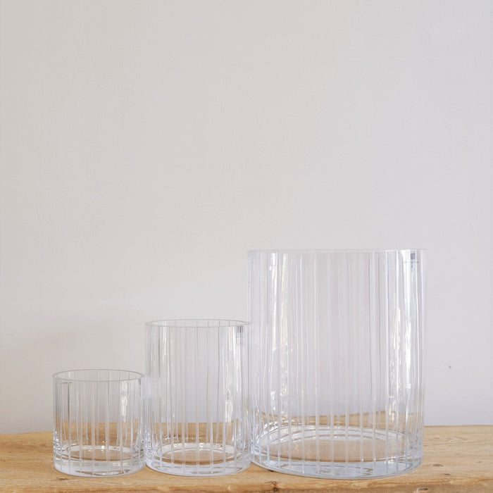 Vittoria Glass Candleholder Engraved